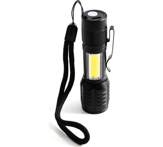Ручной фонарь Сибирский следопыт АУР МИНИ, 1 LED и 1 COB, аккумулятор, 220В, USB, PF-PFL-L80