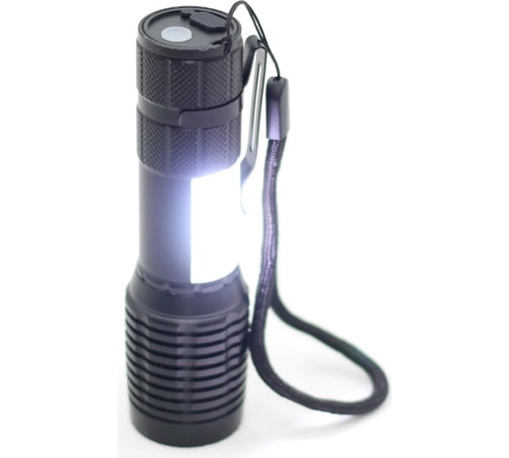 Ручной фонарь Следопыт СИБИРСКИЙ АУР, 1 LED и 1 COB, аккумулятор, 220В, USB, PF-PFL-L81