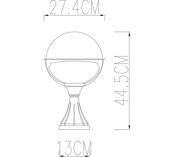 Уличный светильник ARTE LAMP, A1494FN-1BK
