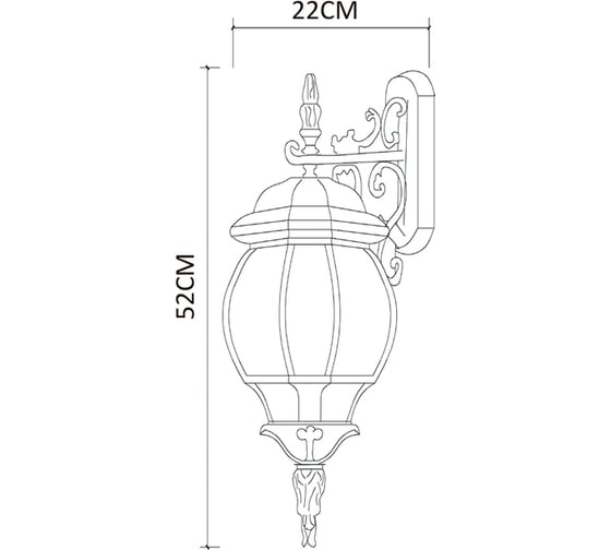 Уличный светильник ARTE LAMP, A1042AL-1BG