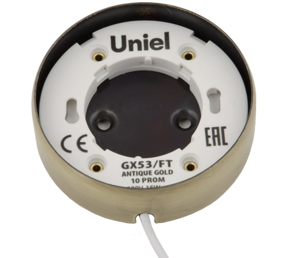 Накладной светильник Uniel GX53/FT ANTIQUE GOLD 10 PROM UL-00003738