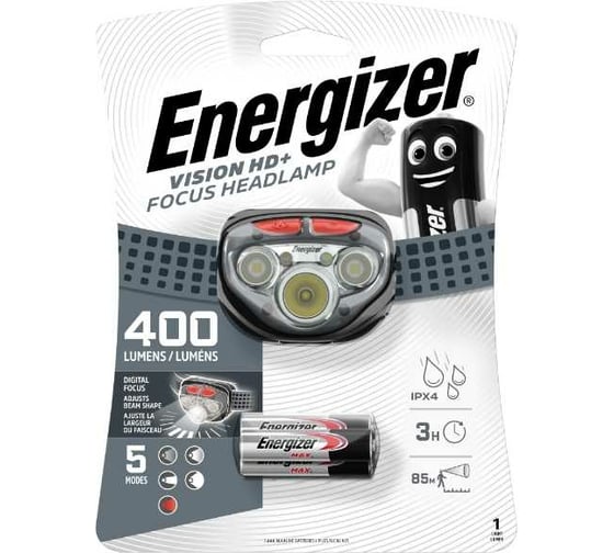 Налобный фонарь Energizer HL Vision HD+Focus 3xAAA, tray 7638900412802