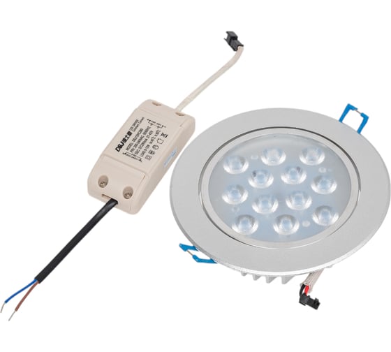 Светодиодный светильник De Fran 4000K SMD 12x1Вт 220В (1053 Лм) серебристый, DC055 S SMD