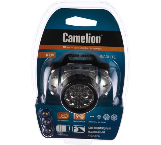 Налобный фонарь Camelion LED 5313-19F4, 7537