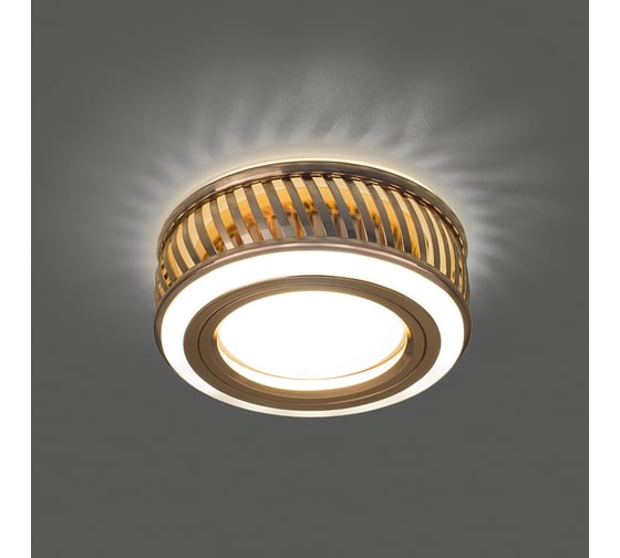 Светильник Gauss Backlight BL088 Кругл. Золото/Белый, Gu5.3, 3W, LED 3000K 1/30