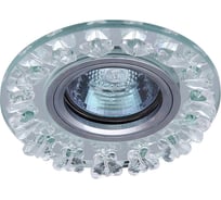 Встраиваемый светильник De Fran LED/MR16 3000К хром зеркальный + кристаллы (12SMD 1,5Вт), FT 941 CL