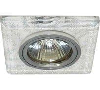 Встраиваемый светильник De Fran LED/MR16 хром+белый узор, FT 898