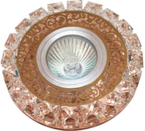 Встраиваемый светильник De Fran SMD/MR16 3000K хром+"золотое" зеркало+кристаллы SMD 3Вт, FT 948 CHGD