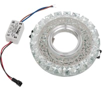 Встраиваемый светильник De Fran SMD/MR16 4000K хром прозрачный+кристаллы SMD 3Вт, FT 948 CHWH
