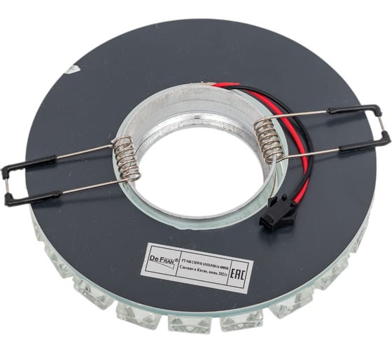 Встраиваемый светильник De Fran SMD/MR16 4000K хром прозрачный+кристаллы SMD 3Вт, FT 948 CHWH