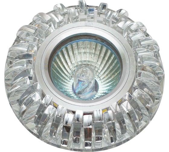 Встраиваемый светильник De Fran SMD/MR16 4000K хром прозрачный+кристаллы (SMD 3Вт), FT 945 CHW 1