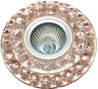 Встраиваемый светильник De Fran SMD/MR16 3000K хром+"чайное" зеркало+кристаллы SMD 3Вт, FT 950 CHT