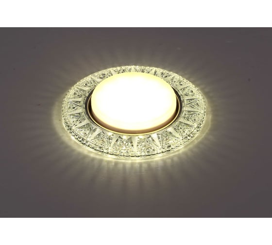 Встраиваемый светильник De Fran GX53/SMD 4000К металл + прозрачный (20SMD 4Вт 440Лм), FT 9146 WHCL