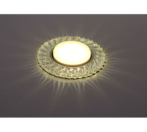 Встраиваемый светильник De Fran GX53/SMD 4000К металл + прозрачный (20SMD 4Вт 440Лм), FT 9147 WHCL 1