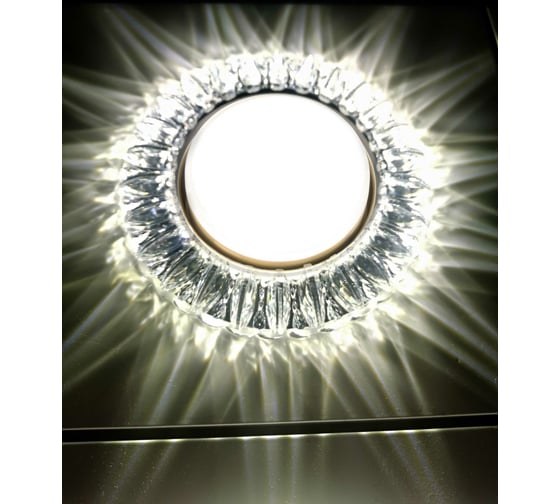 Встраиваемый светильник De Fran GX53/SMD 4000К металл + прозрачный (20SMD 4Вт 440Лм), FT 9149 WHCL 1