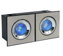 Карданный светильник De Fran MR16 12В/50Вт сатин-никель, +ПРА +лампы, DAR M41x2