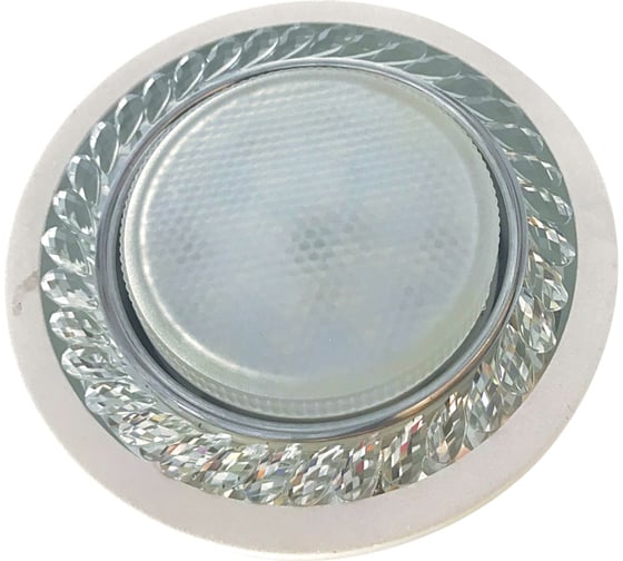 Встраиваемый светильник De Fran GX53/SMD 4000K хром/белый/кристаллы (25SMD 5Вт 450Лм), FT 9140 WHCL 1
