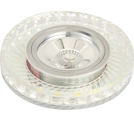Встраиваемый светильник De Fran SMD/MR16 4000К хром белый узор (15SMD 3Вт 330Лм), FT1043 1