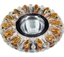 Встраиваемый светильник De Fran SMD/MR16 4000К хром+ прозрачный+коричневый (SMD 3Вт), FT 987 CHWTI