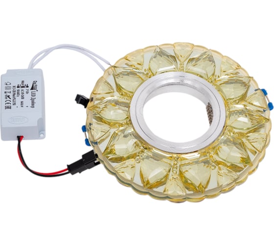 Встраиваемый светильник De Fran SMD/MR16 4000К хром+ прозрачный (SMD 3Вт 330Лм), FT 989 CHW