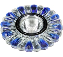 Встраиваемый светильник De Fran SMD/MR16 4000К хром+ прозрачный+синий (SMD 3Вт), FT 991 CHWBL