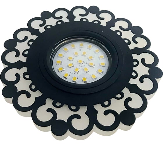 Встраиваемый светильник De Fran SMD/MR16 4000K черный /акрил (15SMD 3Вт 330Лм), FT1035 BKCL 1