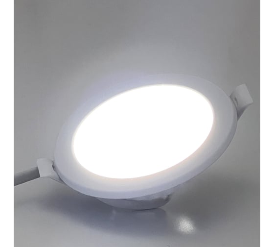 Светодиодный ультратонкий светильник truEnergy круг 7W 4000K 400Lm D95мм белый металл 10031