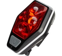 Велосипедный задний фонарь КОСМОС 4RED LED, 2xAAA, ABS-пластик, держатель-крепление/зажим на корпусе KOC401B