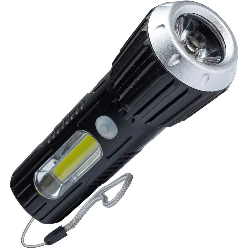 Ручной аккумуляторный фонарь КОСМОС 1Вт LED+2Вт COB, коллиматорная ...
