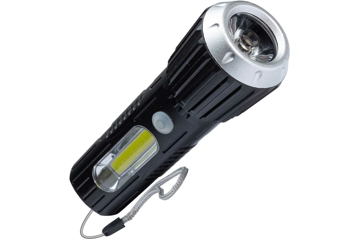 Ручной аккумуляторный фонарь КОСМОС 1Вт LED+2Вт COB, коллиматорная ...