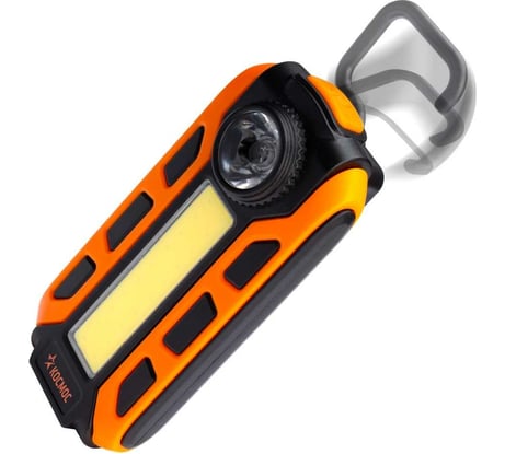 Фонарь светильник КОСМОС рабочая серия 5Вт COB+1ВтLED/кол линза/3xAAА/ABSпластик/магнит/крюк/зажим, KOS703B