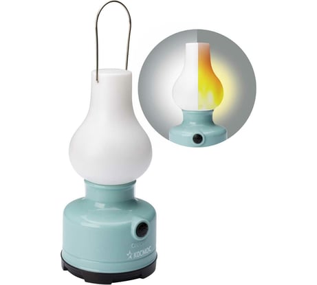 Кемпинговый фонарь КОСМОС с эффектом живого пламени 3Вт/3xAA/ABS-пластик/матовый рассеиватель, KOC603B