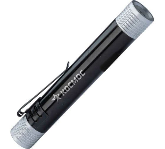 Ручной фонарь КОСМОС 0,5Вт LED/1xAAА/корпус алюминий/зажим для крепления, KOS107B 1