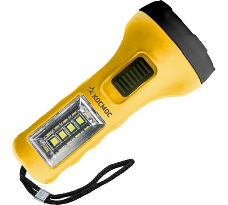 Ручной фонарь КОСМОС 0,5Вт LED+4SMD(1Вт)/1xAA/корпус ABS-пластик/ремешок ручной, KOC119B