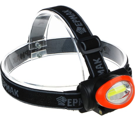 Фонарь ЕРМАК налобный 5 Вт COB LED, 3xAAA, 6,8х4 см 198-056