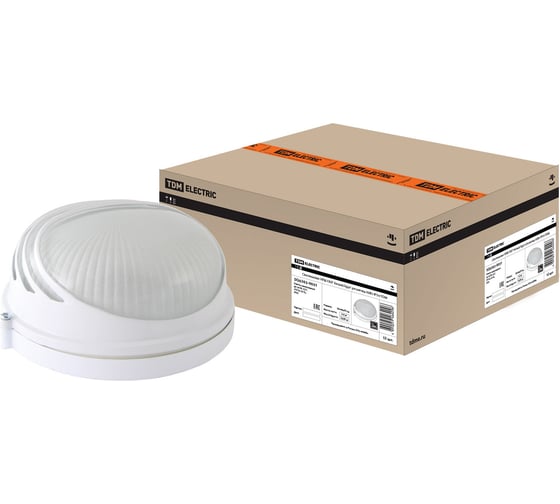 Светильник TDM ELECTRIC НПБ1307 белый/круг ресничка 60Вт IP54 SQ0303-0051 1