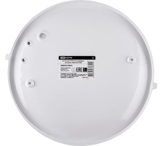 Светильник TDM ELECTRIC НПБ1107 белый, круг, ресничка, 100 Вт IP54 SQ0303-0055