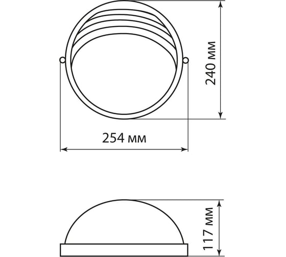Светильник TDM ELECTRIC НПБ1107 белый, круг, ресничка, 100 Вт IP54 SQ0303-0055