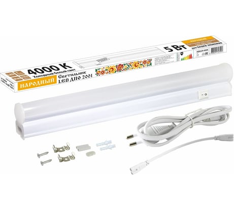 Светильник TDM ELECTRIC LED ДПО 2001 5 Вт, 4000К, IP40, Народный SQ0329-0068
