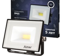 Светодиодный прожектор RITTER серия PROFI 230В 10 Вт 4000К 1000Лм IP65 черный 53414 7