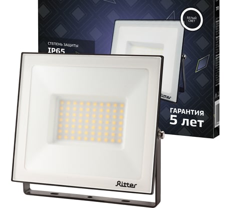 Светодиодный прожектор RITTER серия PROFI 230В 70 Вт 4000К 7000Лм IP65 черный 53418 5