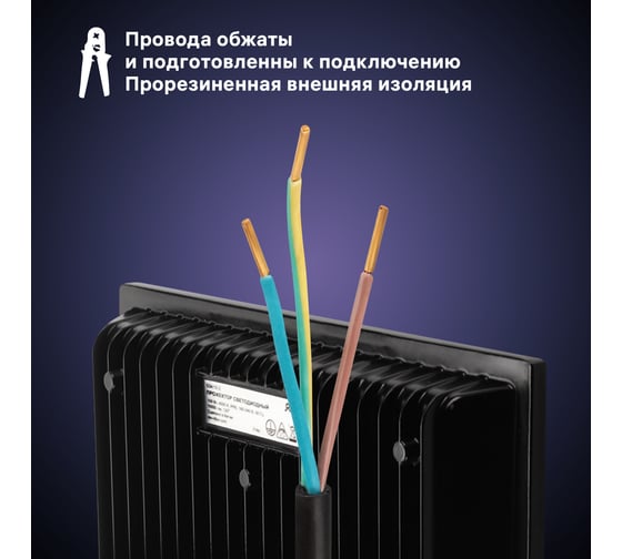 Светодиодный прожектор RITTER серия PROFI 230В 100 Вт 4000К 10000Лм IP65 черный 53419 2