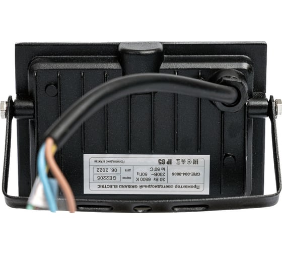 Уличный светодиодный прожектор Grisard Electric сдо 30 черный ip65 6500 k GRE-004-0006