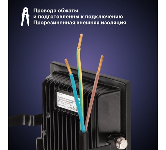 Светодиодный прожектор RITTER серия PROFI 230В 30 Вт 6500К 3000Лм IP65 черный с датчиком движения 53421 5