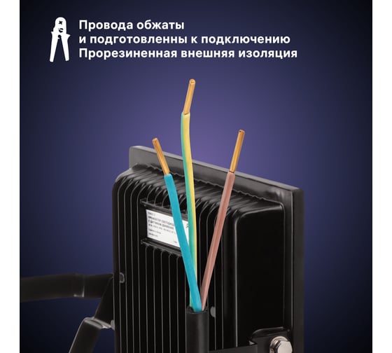 Светодиодный прожектор RITTER серия PROFI 230В 50 Вт 6500К 5000Лм IP65 черный с датчиком движения 53422 2