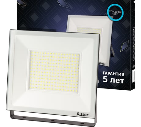 Светодиодный прожектор RITTER серия PROFI 230В 150 Вт 6500К 15000Лм IP65 черный 53411 6