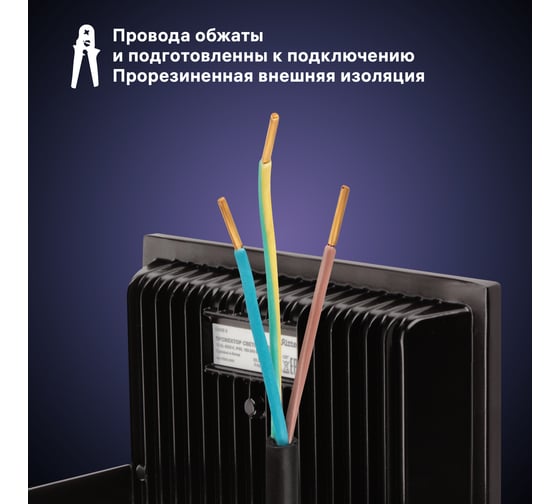 Светодиодный прожектор RITTER серия PROFI 230В 70 Вт 6500К 7000Лм IP65 черный 53409 3