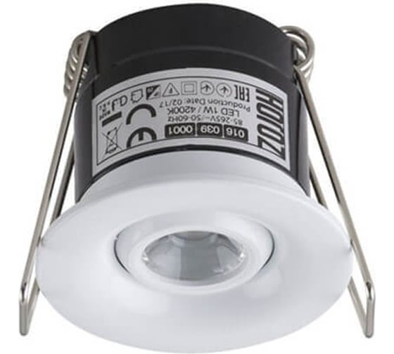 Светодиодный светильник направленного света HOROZ ELECTRIC 016-039-0001 1W, белый, 4200K, 85-265V, SILVIA HRZ00002306 1