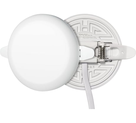 Светодиодная встраиваемая безрамочная панель Apeyron flp, 9вт=6вт+3вт, 770лм, 2700к, ip20, ф90x21мм, круг, 3 режима, регулировка ф55-75мм/ 06-100