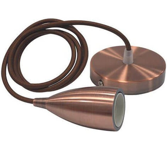 Декоративный патрон на подвесе HOROZ ELECTRIC EDISON Красная медь, E27, 1M 021-002-0001 HRZ00002542 1